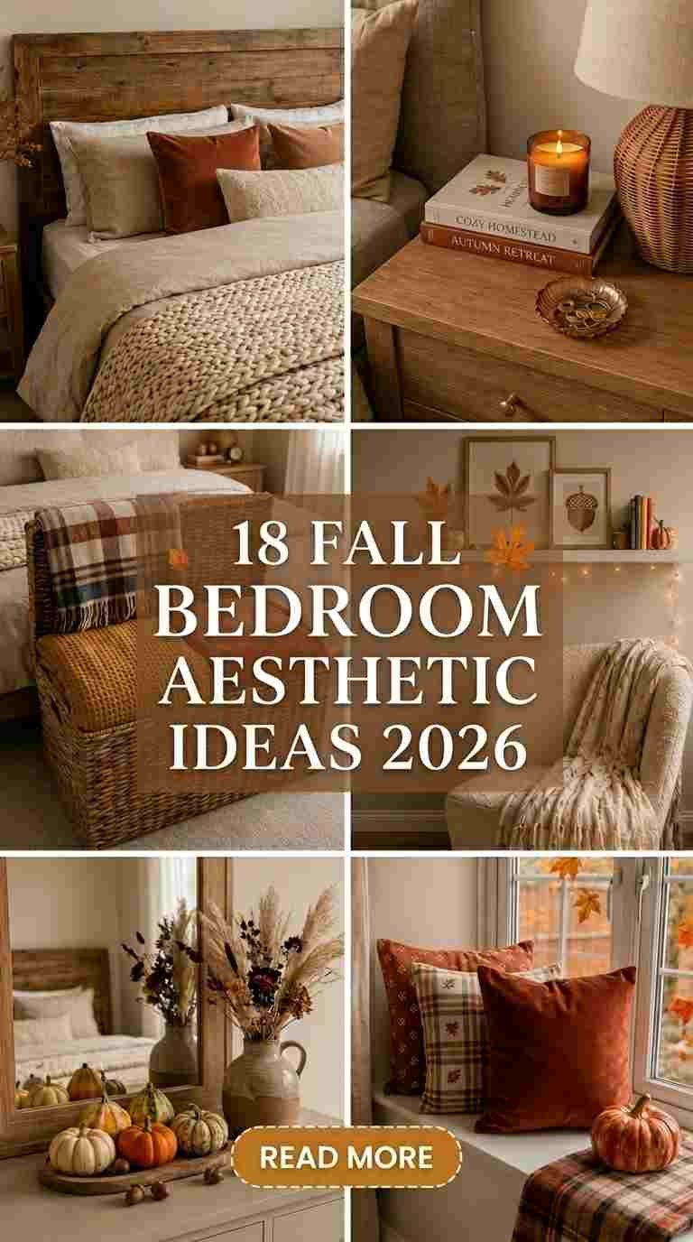 18 Fall Bedroom Aesthetic Ideas 2026 for a Warm Autumn Look