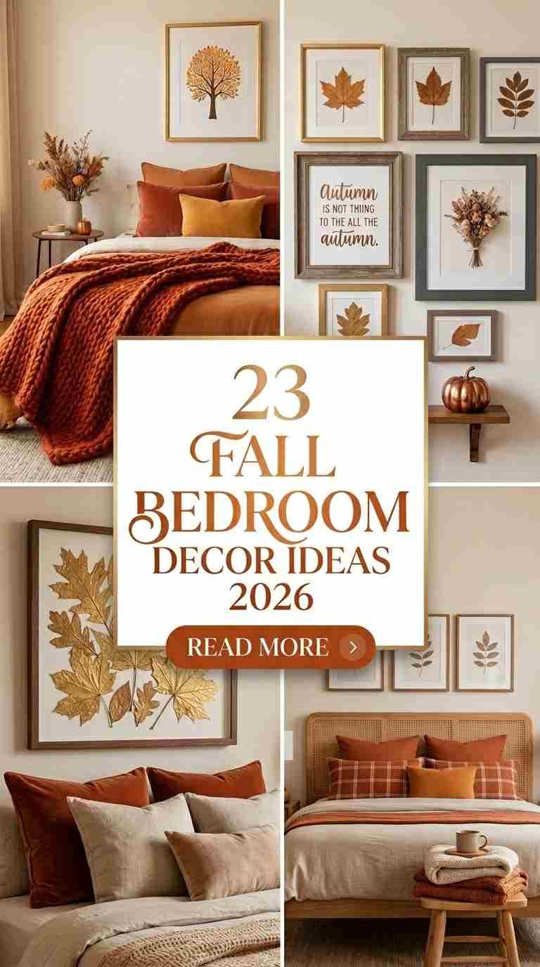 23 Fall Bedroom Decor Ideas 2026 for a Cozy Autumn Makeover