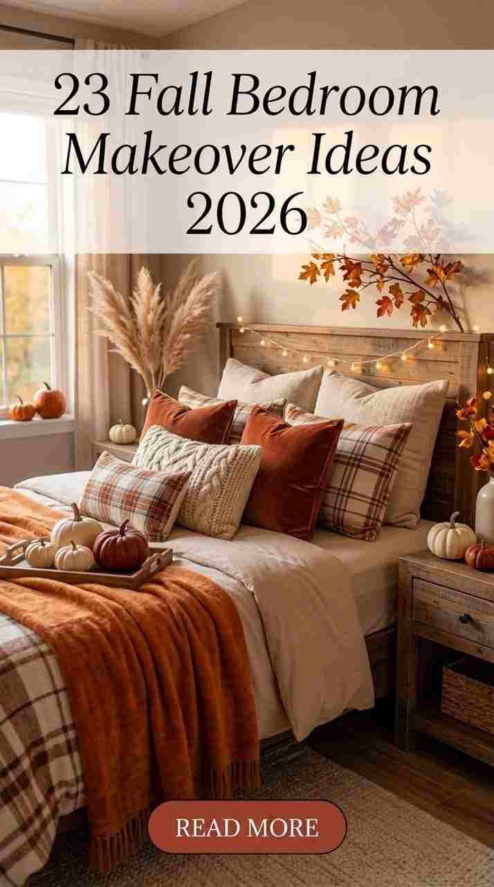 23 Fall Bedroom Makeover Ideas 2026 for a Warm Autumn Feel