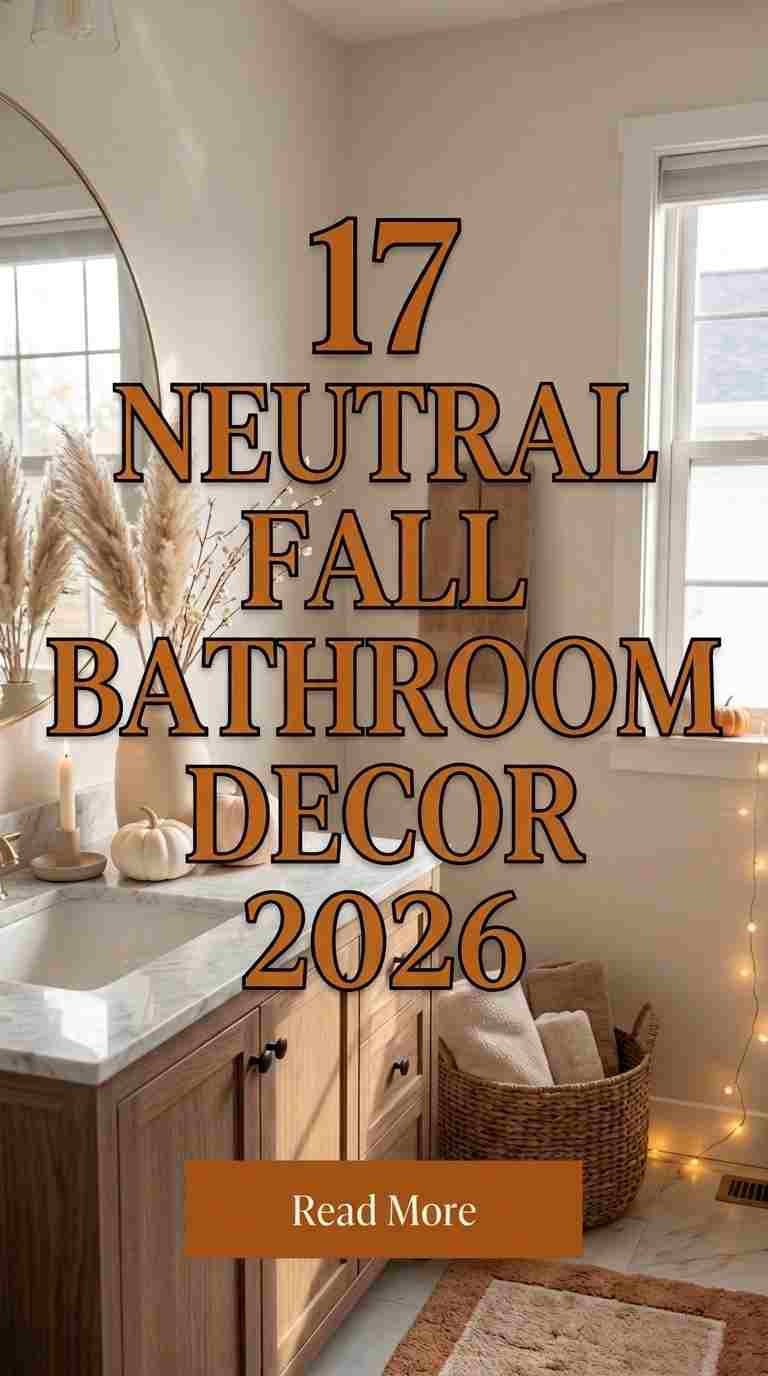 17 Neutral Fall Bathroom Decor Ideas 2026 for an Elegant Autumn Look