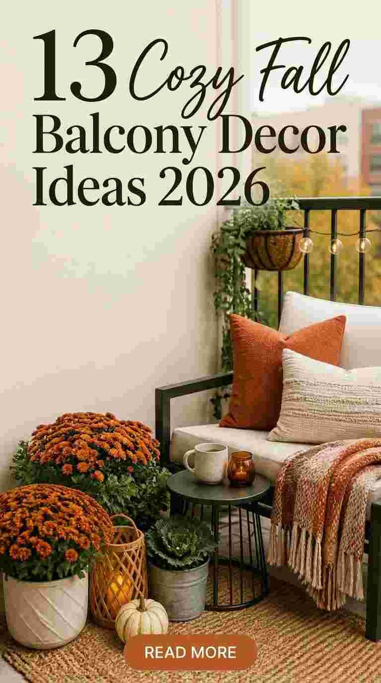 13 Cozy Fall Balcony Decor Ideas 2026 for Small Apartments