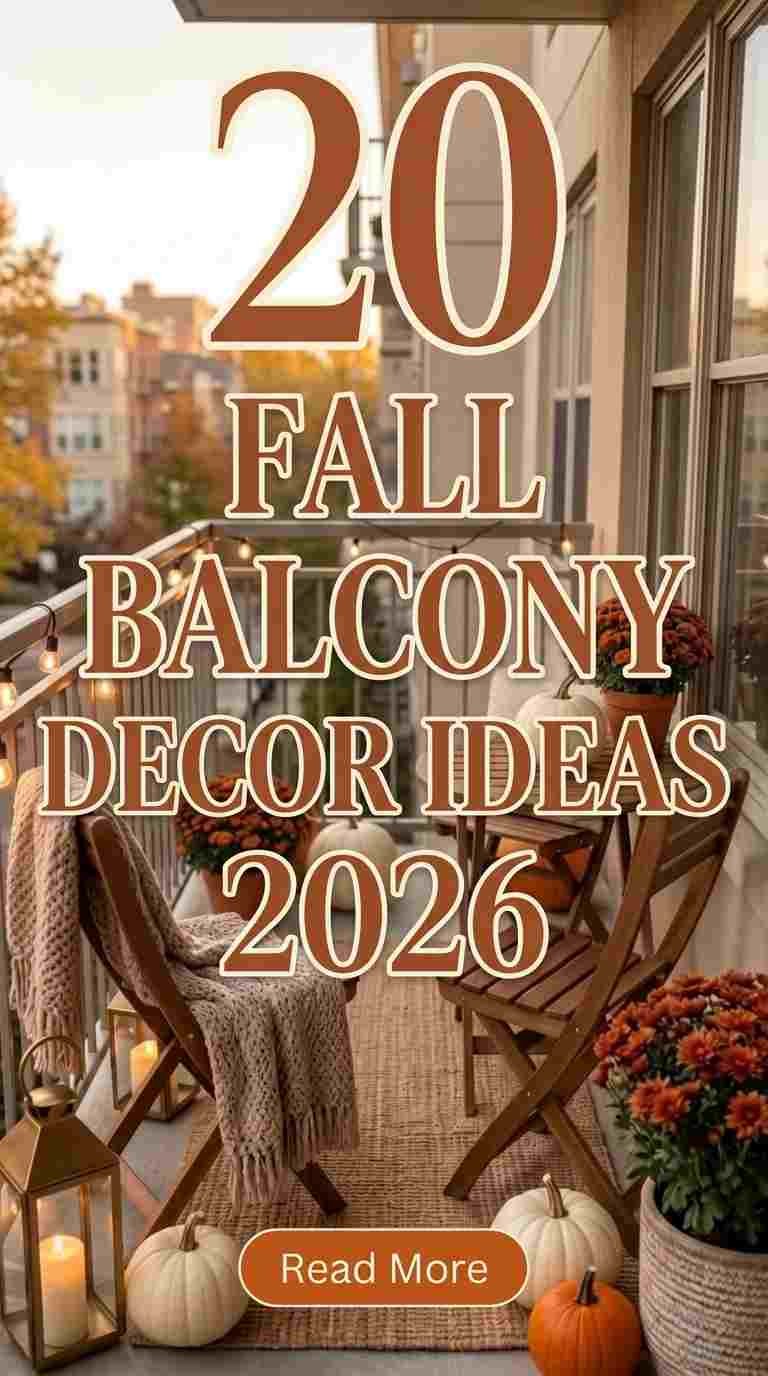 20 Fall Balcony Decor Ideas 2026 for an Apartment Aesthetic