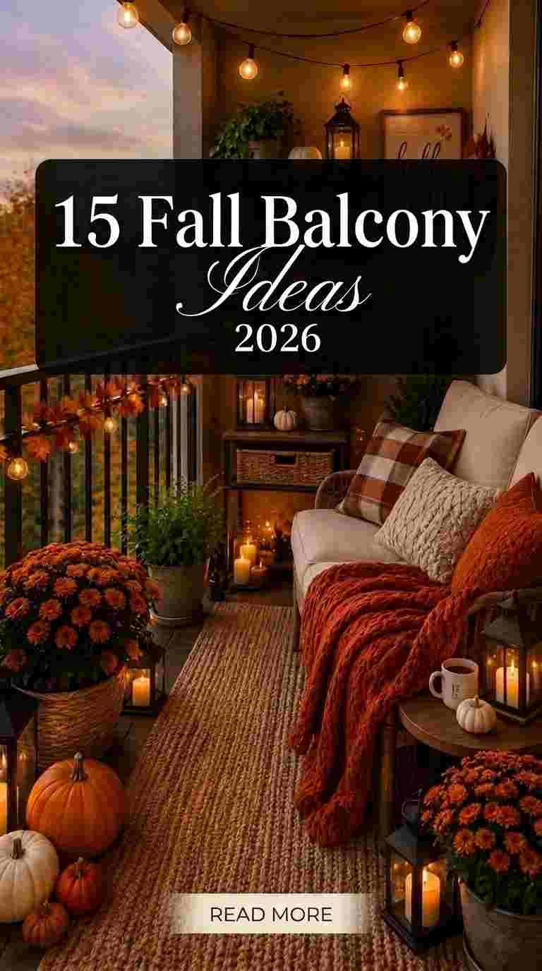 15 Fall Balcony Ideas 2026 to Create a Cozy Autumn Space