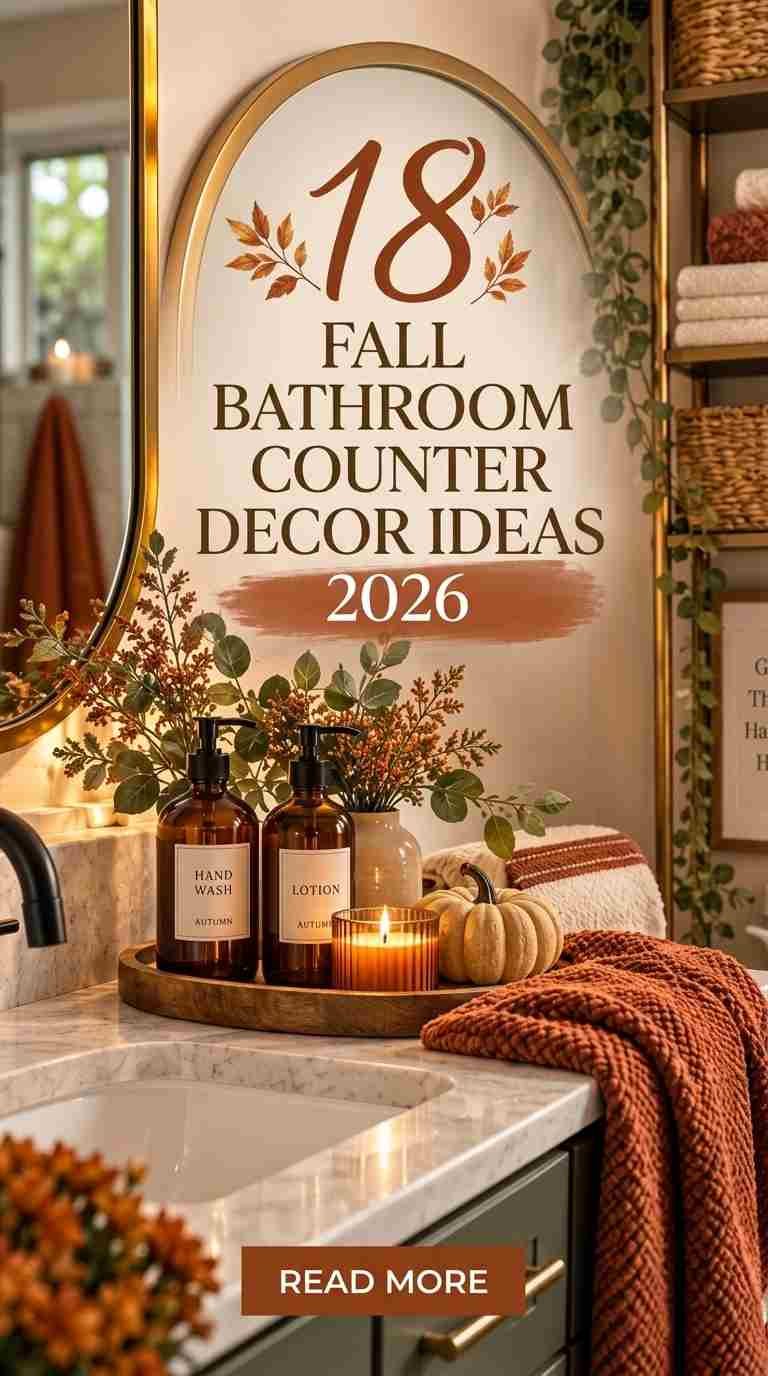 18 Fall Bathroom Counter Decor Ideas 2026 for a Beautiful Seasonal Touch