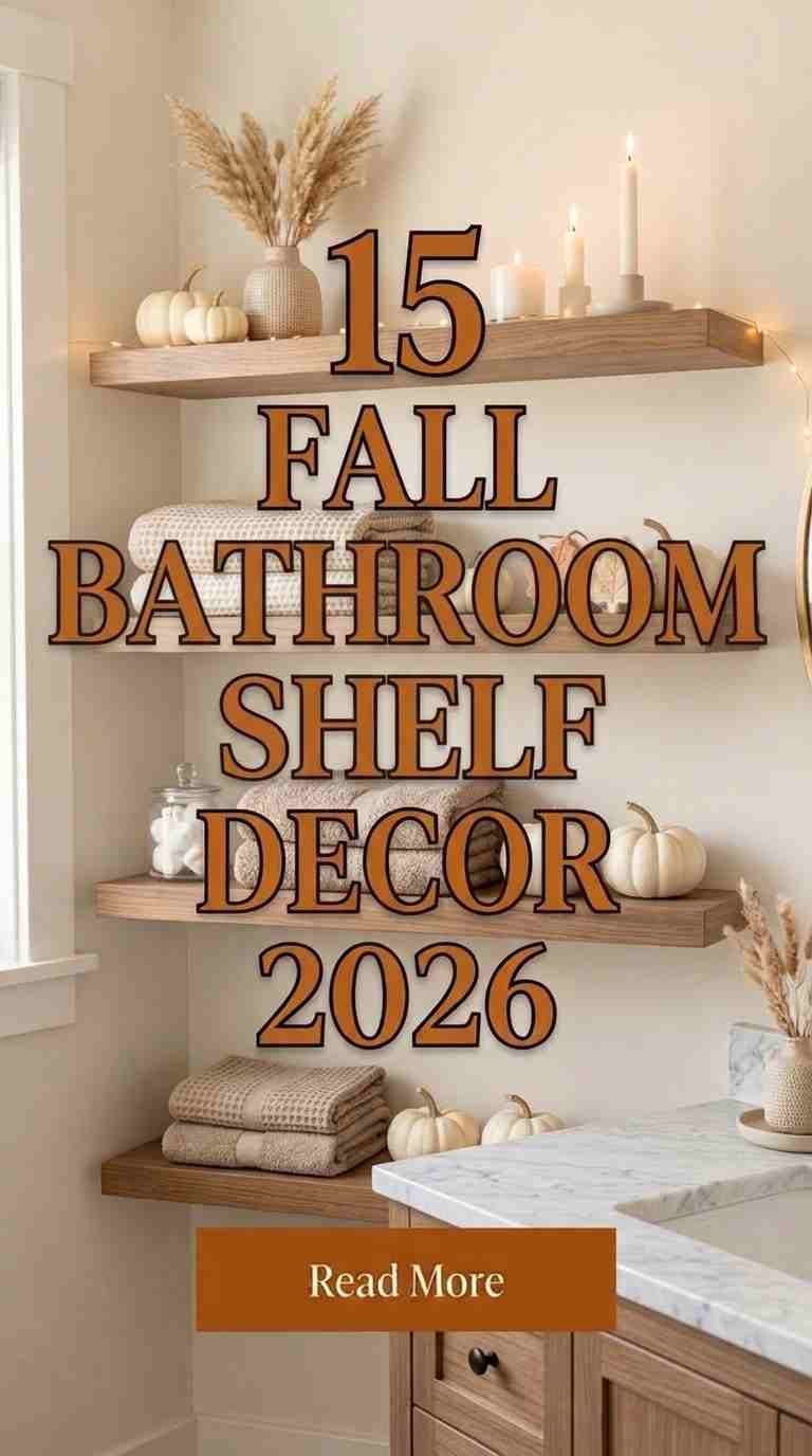 15 Fall Bathroom Shelf Decor Ideas 2026 to Add Instant Autumn Charm