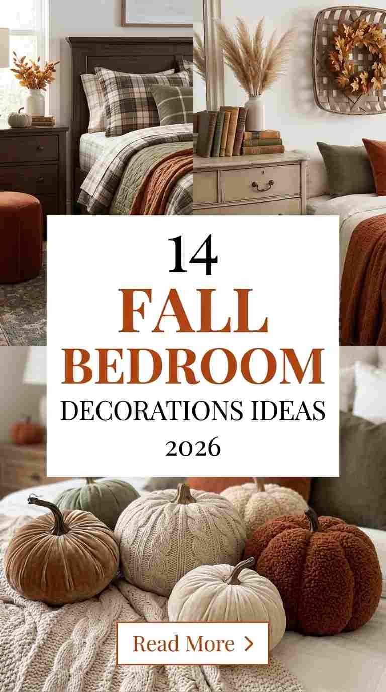 14 Fall Bedroom Decorations Ideas 2026 That Create a Cozy Autumn Vibe