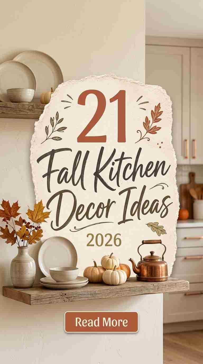 21 Fall Kitchen Decor Ideas 2026 for Cabinets, Counters & Islands