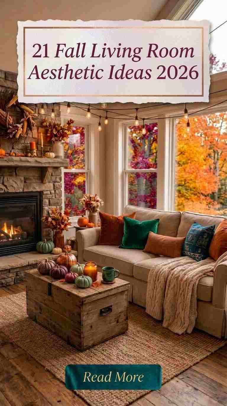 21 Fall Living Room Aesthetic Ideas 2026 for a Cozy Home
