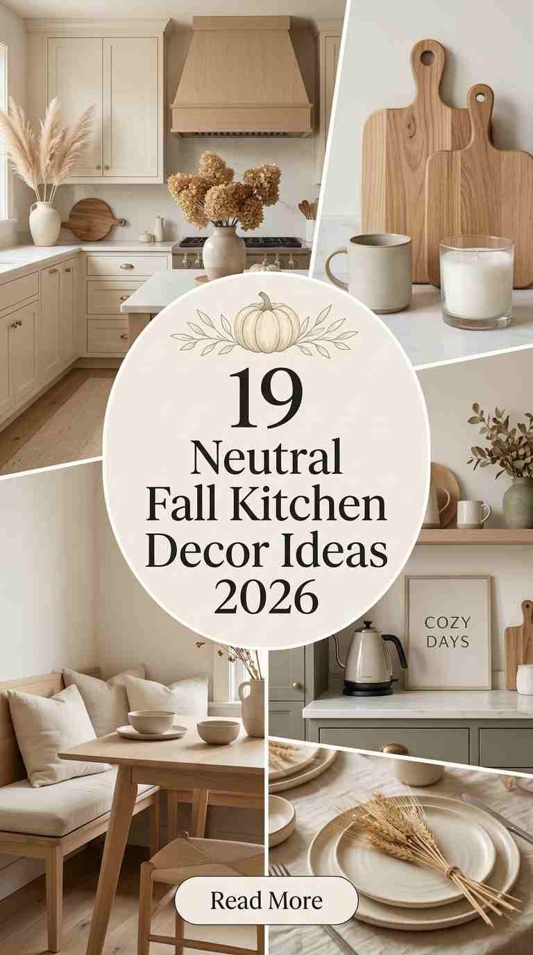 19 Neutral Fall Kitchen Decor Ideas 2026 for an Elegant Home