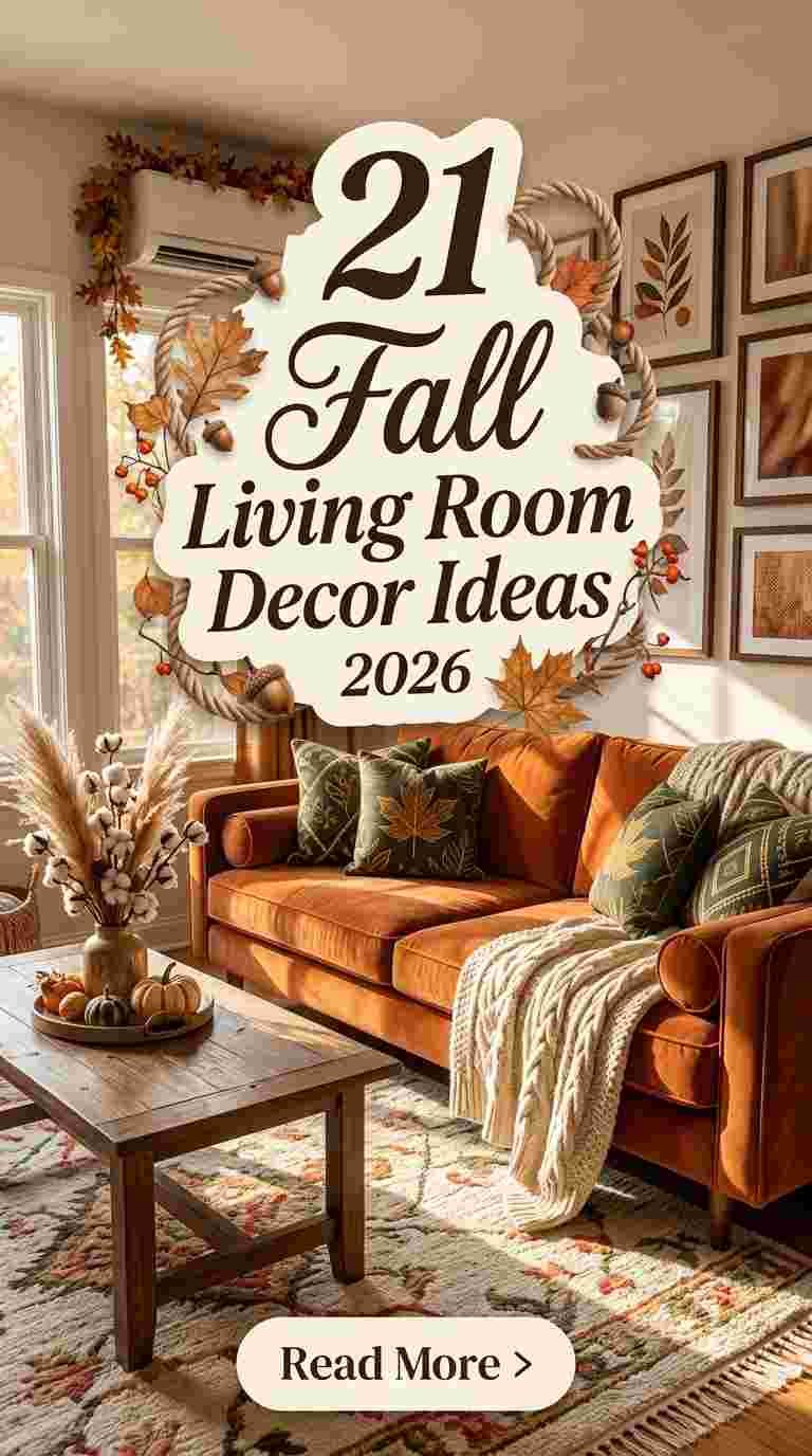 21 Fall Living Room Decor Ideas 2026 for a Cozy Apartment