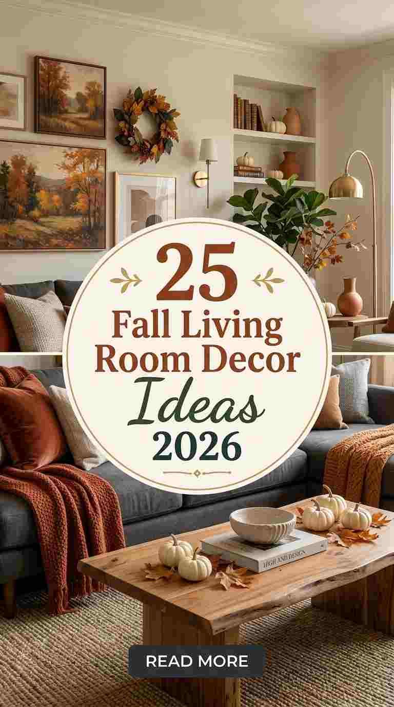 25 Cozy Fall Living Room Decor Ideas 2026 for Apartments