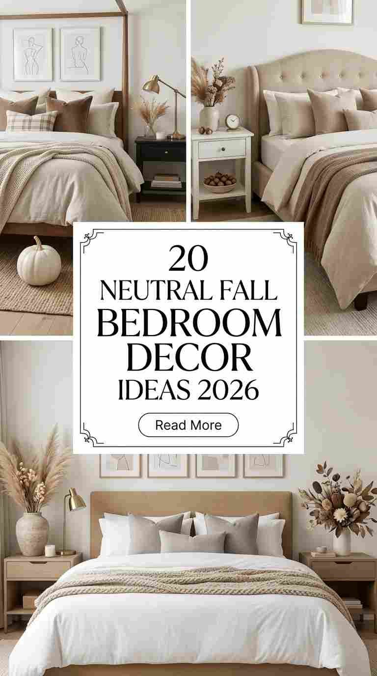 20 Neutral Fall Bedroom Decor Ideas 2026 for a Soft Cozy Look