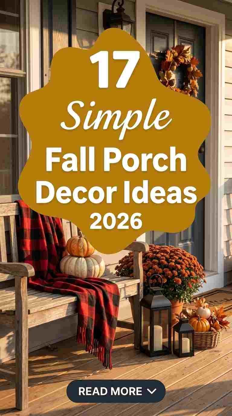 17 Simple Fall Porch Decor Ideas 2026 That Feel Cozy and Welcoming