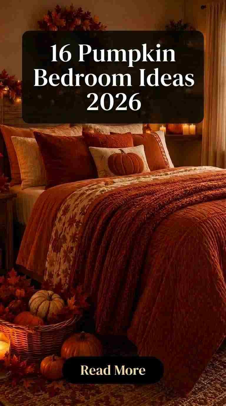 16 Pumpkin Bedroom Ideas 2026 for a Warm Autumn Aesthetic