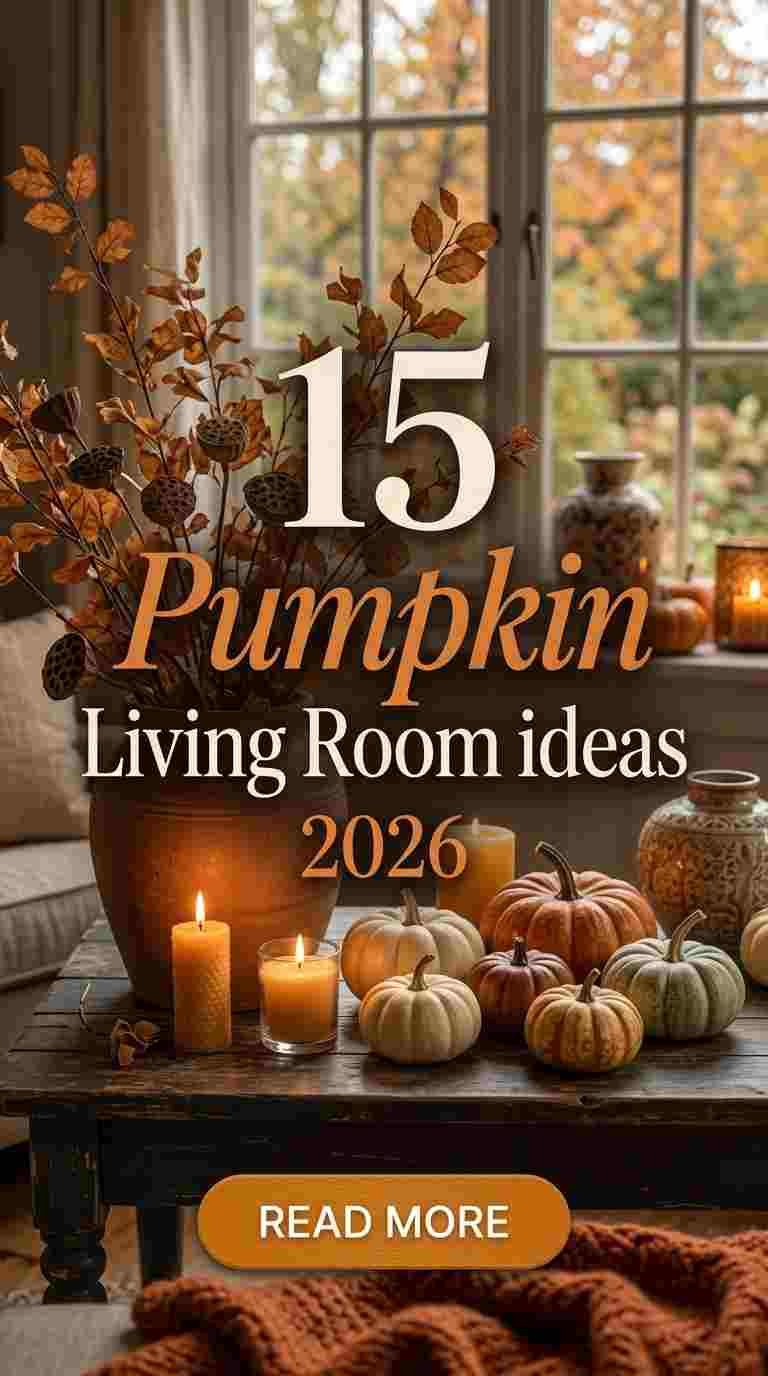 15 Pumpkin Living Room Ideas 2026 for a Warm Autumn Look