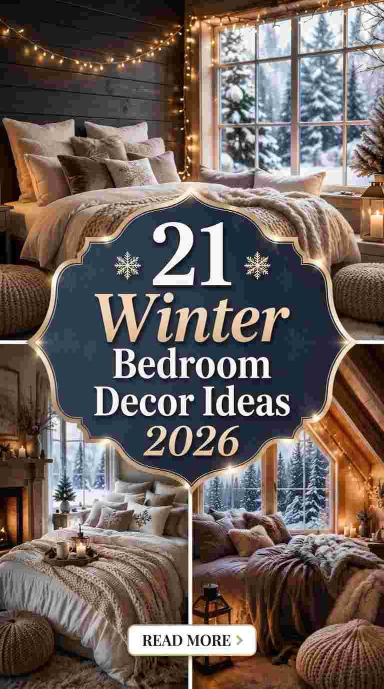 21 Winter Bedroom Decor Ideas 2026 for a Cozy & Warm Retreat