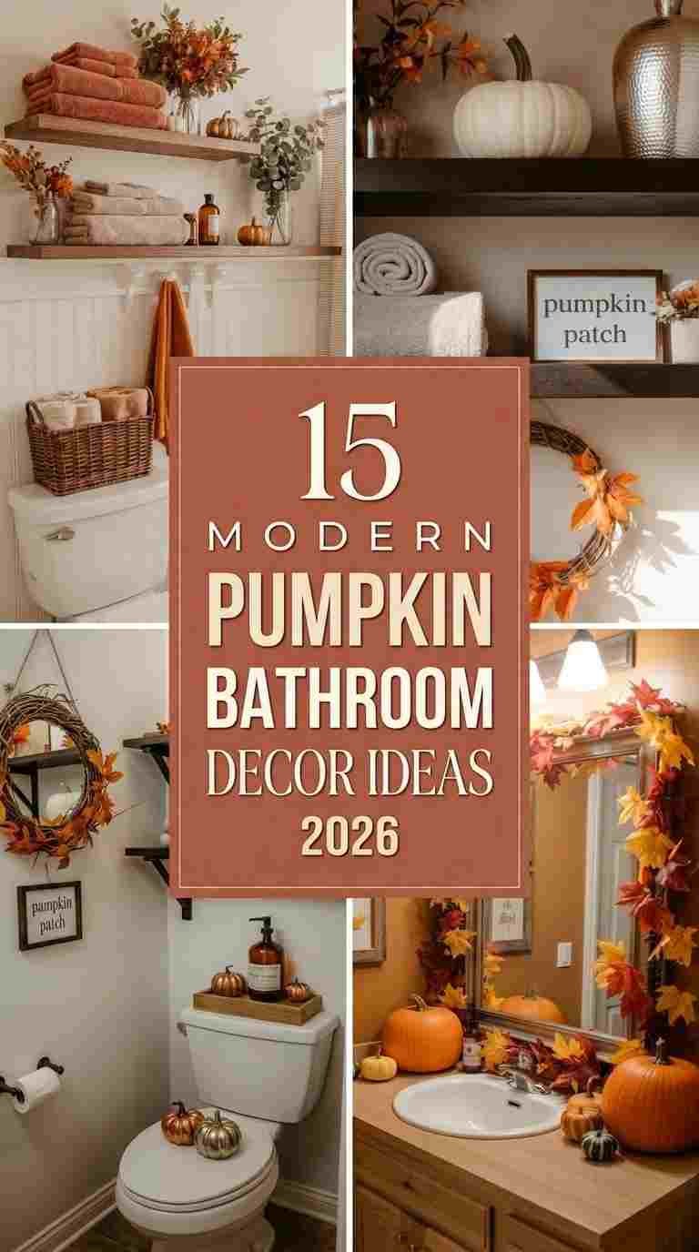 15 Modern Pumpkin Bathroom Decor Ideas 2026 for a Stylish Fall Look