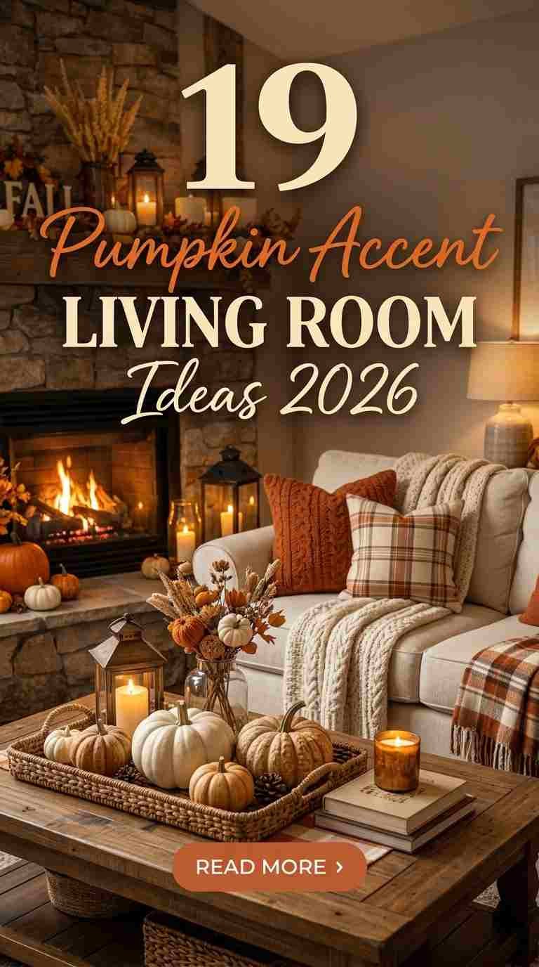 19 Pumpkin Accent Living Room Ideas 2026 for a Warm Autumn Refresh