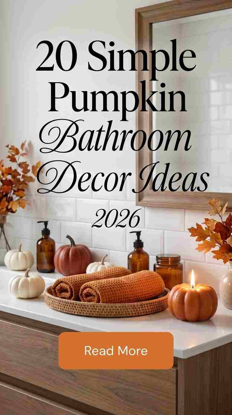 20 Simple Pumpkin Bathroom Decor Ideas 2026 for an Easy Fall Refresh