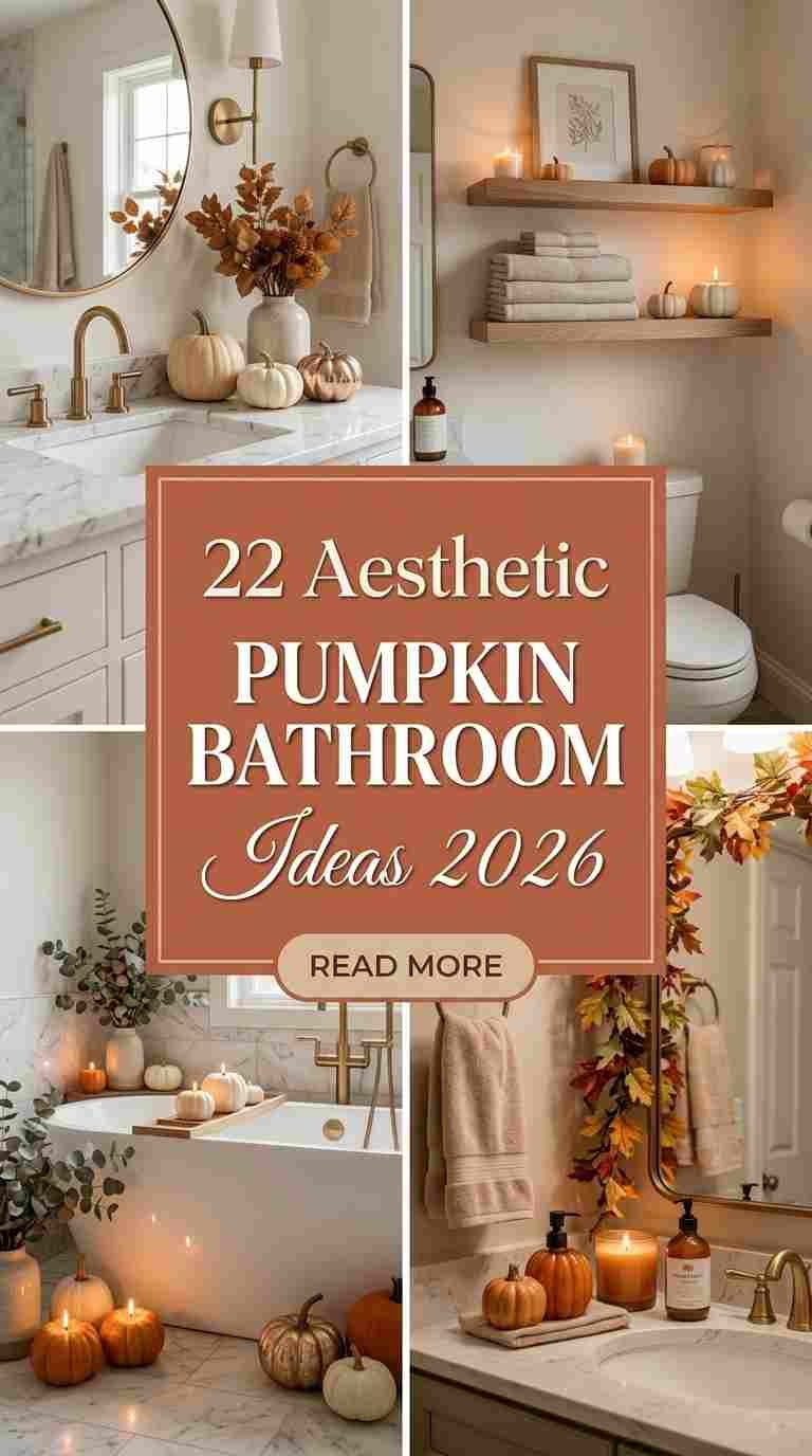 22 Aesthetic Pumpkin Bathroom Ideas 2026 for a Dreamy Autumn Look