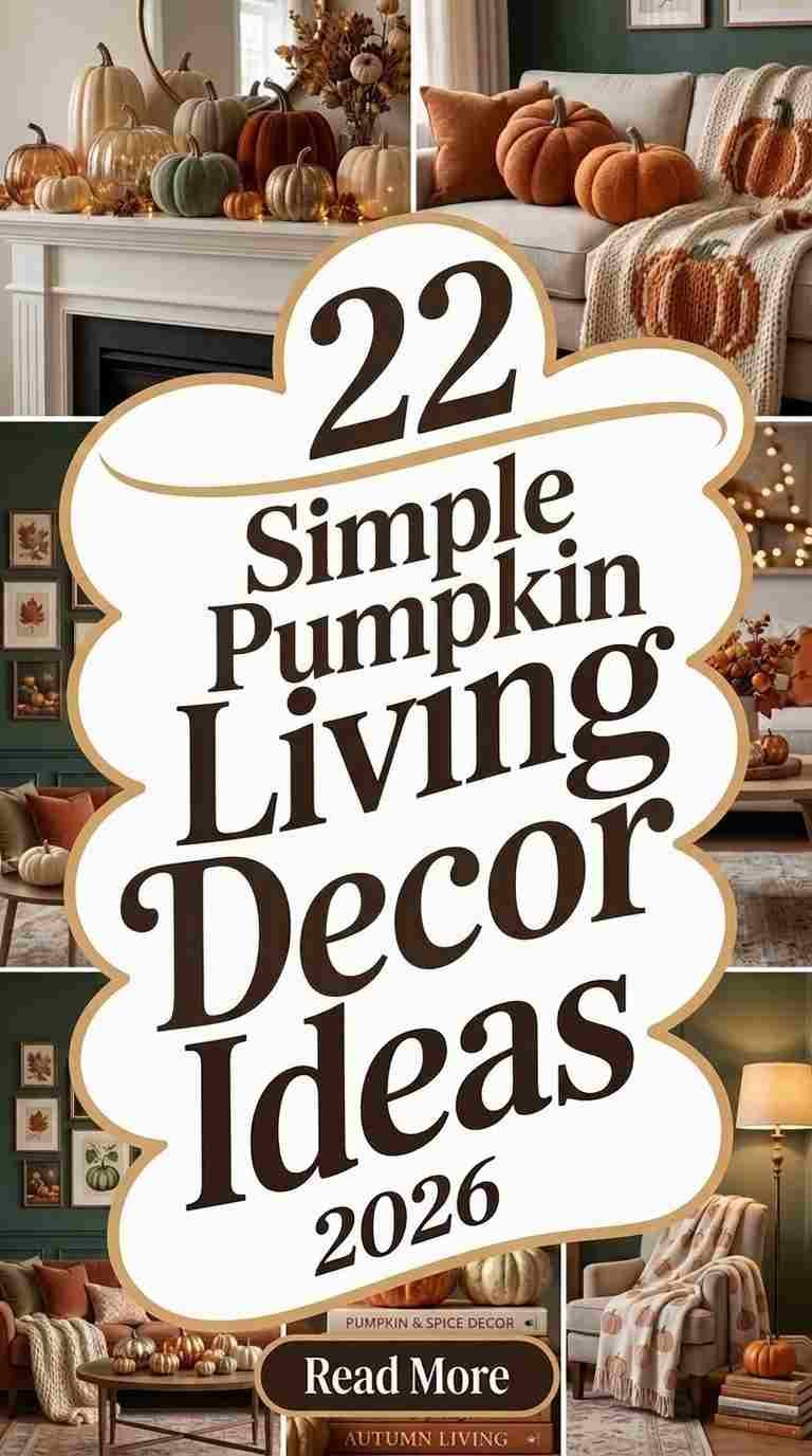 22 Simple Pumpkin Living Room Decor Ideas 2026 for an Easy Fall Refresh