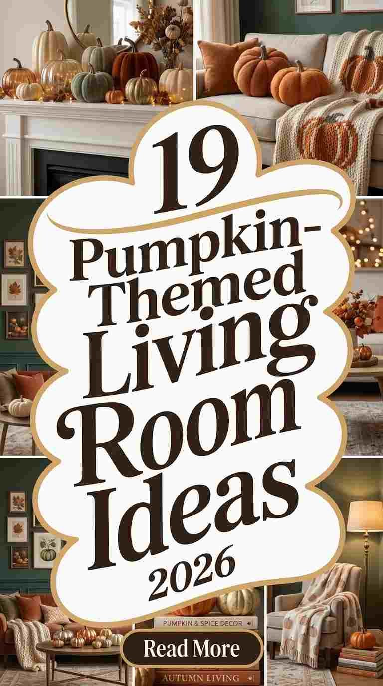 19 Pumpkin-Themed Living Room Ideas 2026 for a Cozy Autumn Home