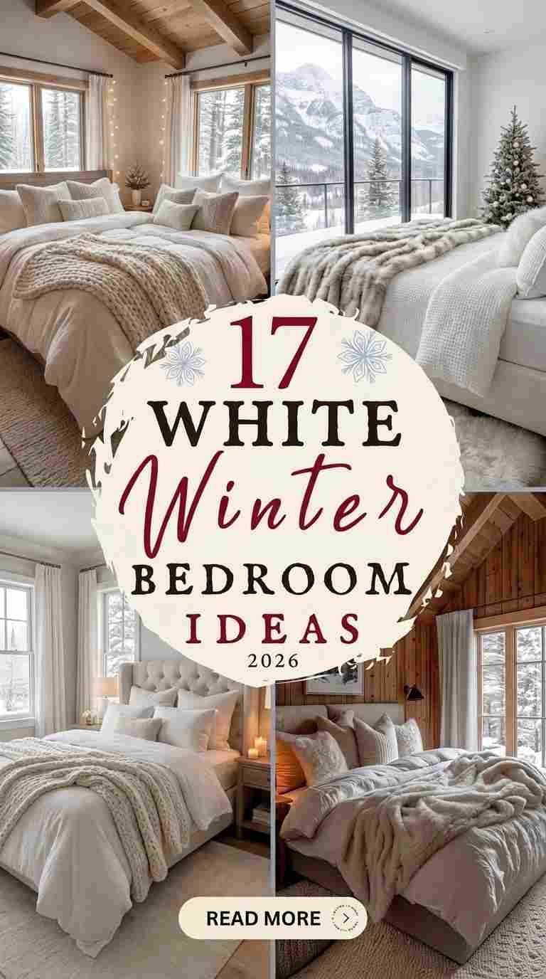 17 White Winter Bedroom Ideas 2026 for an Elegant Cozy Aesthetic