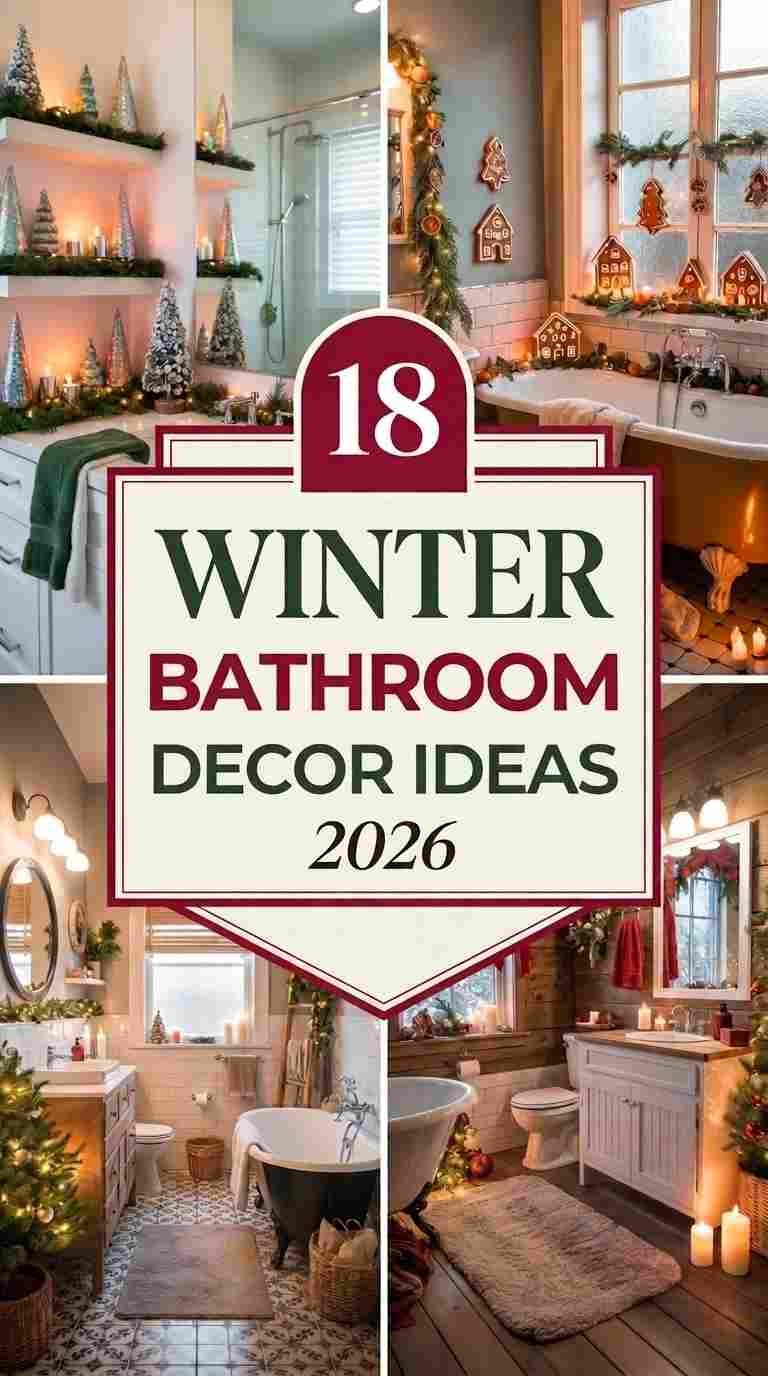 18 Winter Bathroom Decor Ideas 2026 for a Warm & Inviting Atmosphere