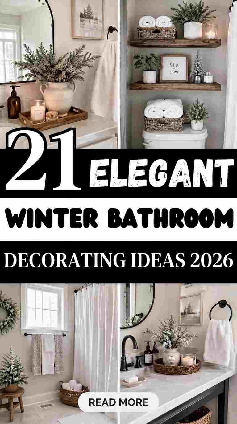 21 Winter Bathroom Decorating Ideas 2026 for a Beautiful Seasonal Makeover