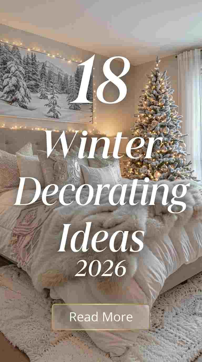 18 Winter Bedroom Decorating Ideas 2026 for a Beautiful Seasonal Makeover