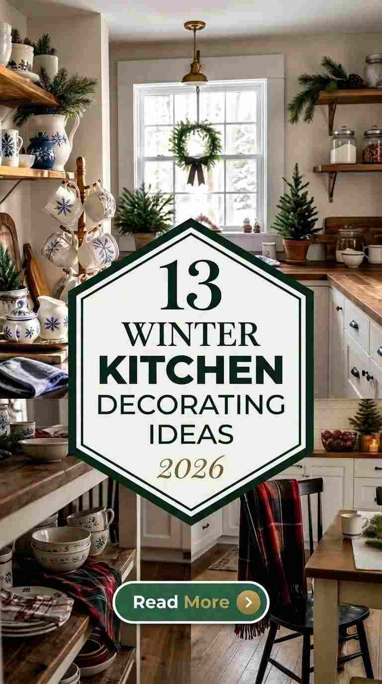 13 Winter Kitchen Decorating Ideas 2026 for a Beautiful Seasonal Makeover